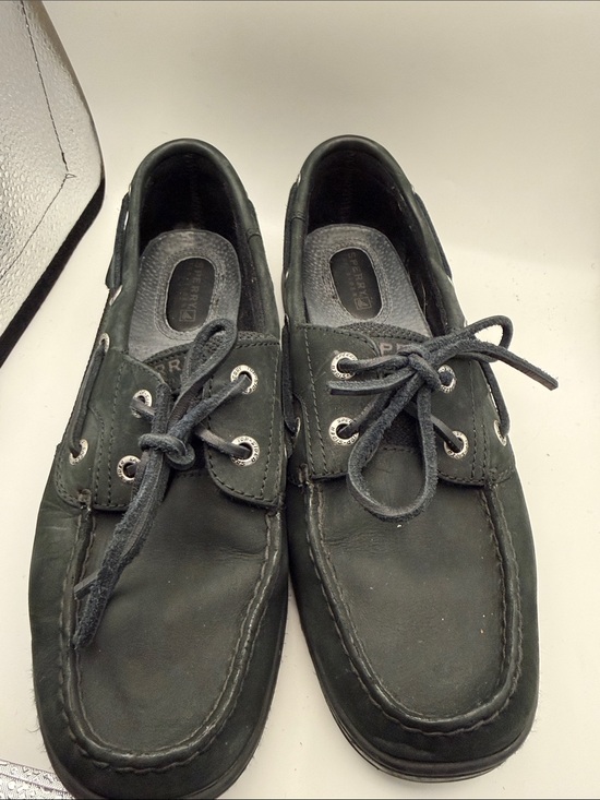 Sperry Shoes - Sperry Women's Dark Green Leather Boat Shoes - Lace-Up Moccasin